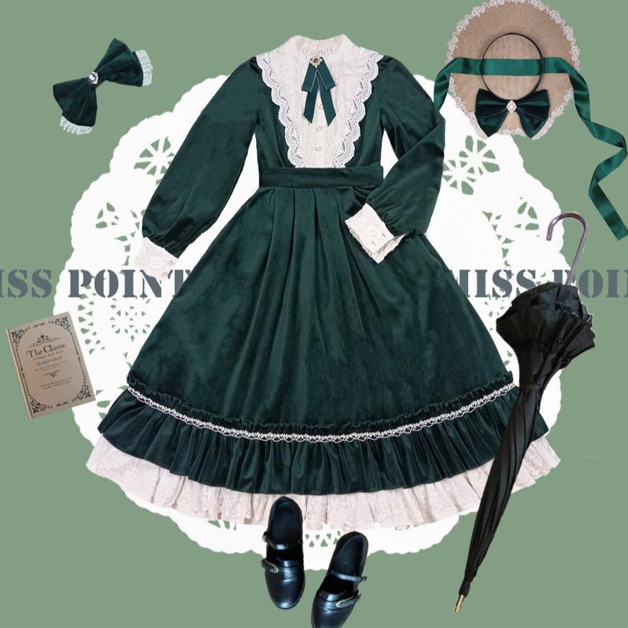 [Pre-order] British Classical Lolita Velvet Dress
