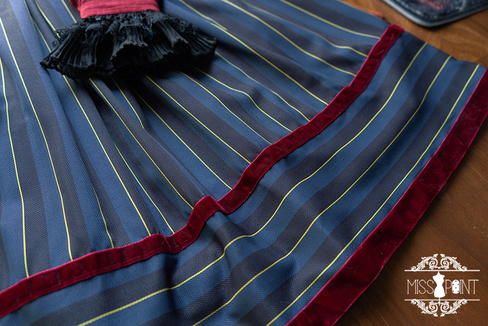 Gothic Lolita Vertical Striped Jumper Skirt of Lord Nobility