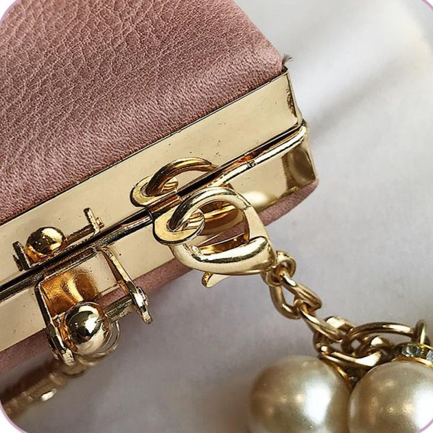 Antique rose chain mini bag