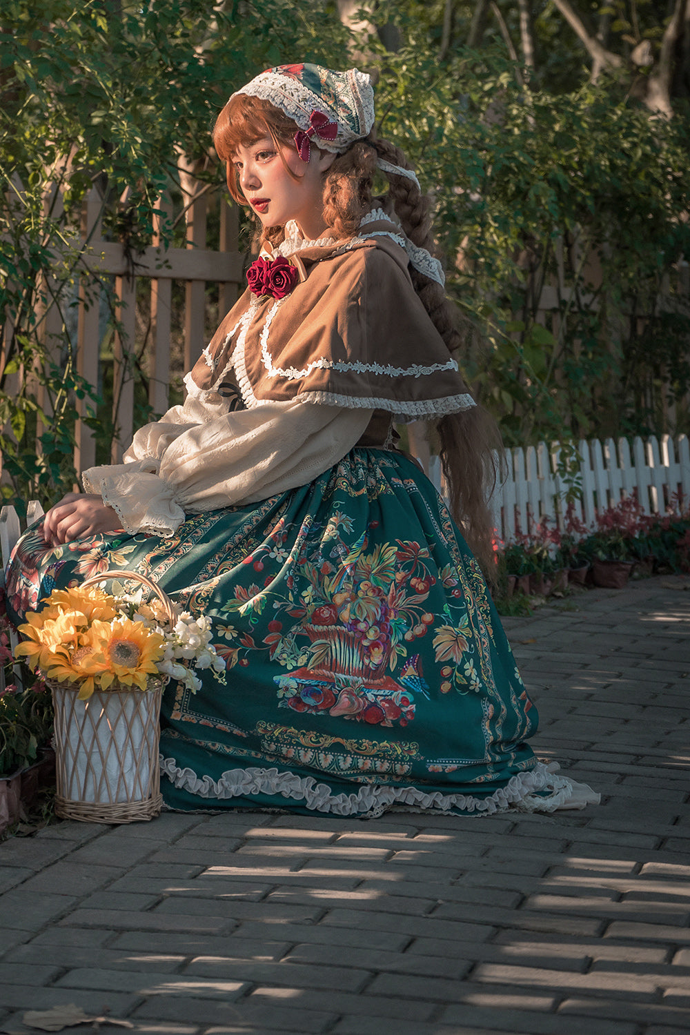 [Pre-order] Bavarian Girl Country-style Jumper Skirt [Long Type]