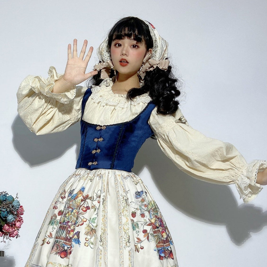 【予約販売】バイエルンの少女 カントリー風ブラウス【合わせ買いで20%OFF】