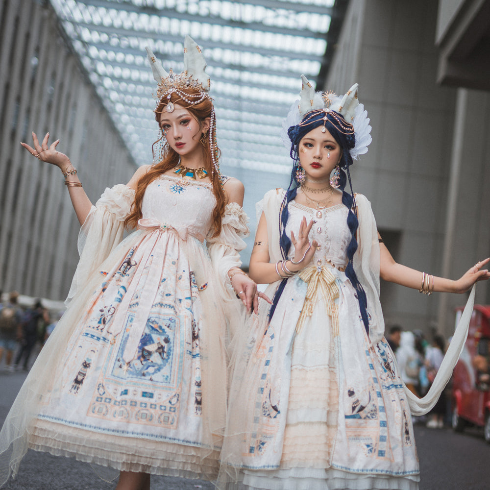 [Pre-order] Twilight Egyptian Lolita Jumper Skirt with Gorgeous Shawl