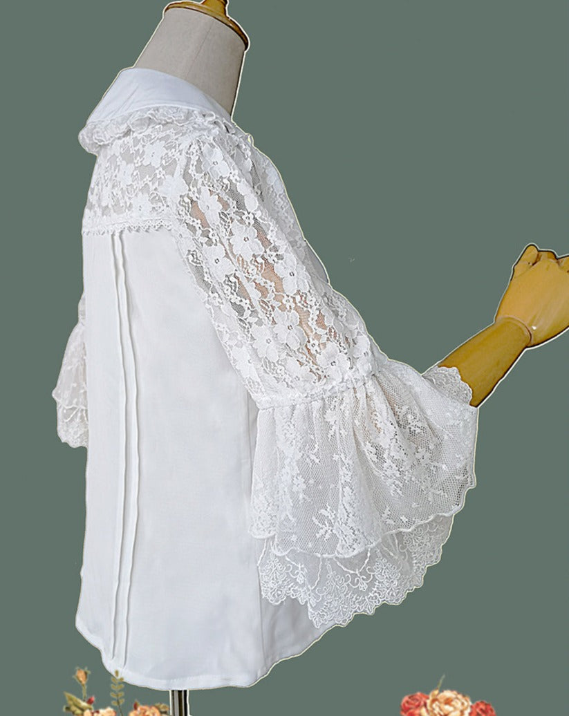Tower of Dawn lace sleeve blouse