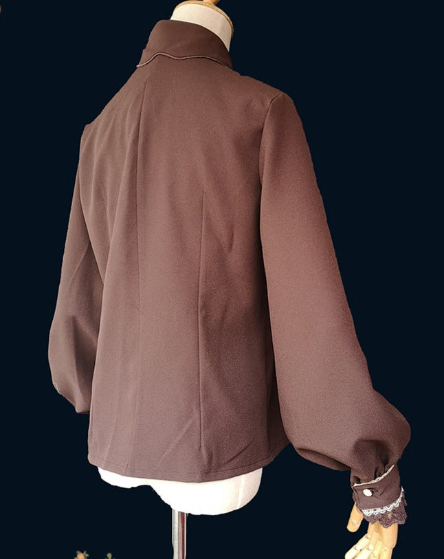 [Pre order] Changeable collar lantern sleeve blouse