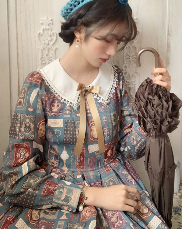 Book of Magic printed dress