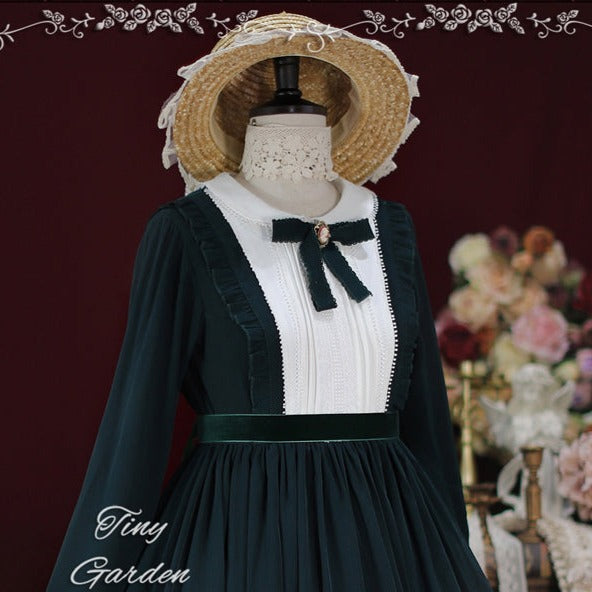 [Reservation sale] British classical brushed dress