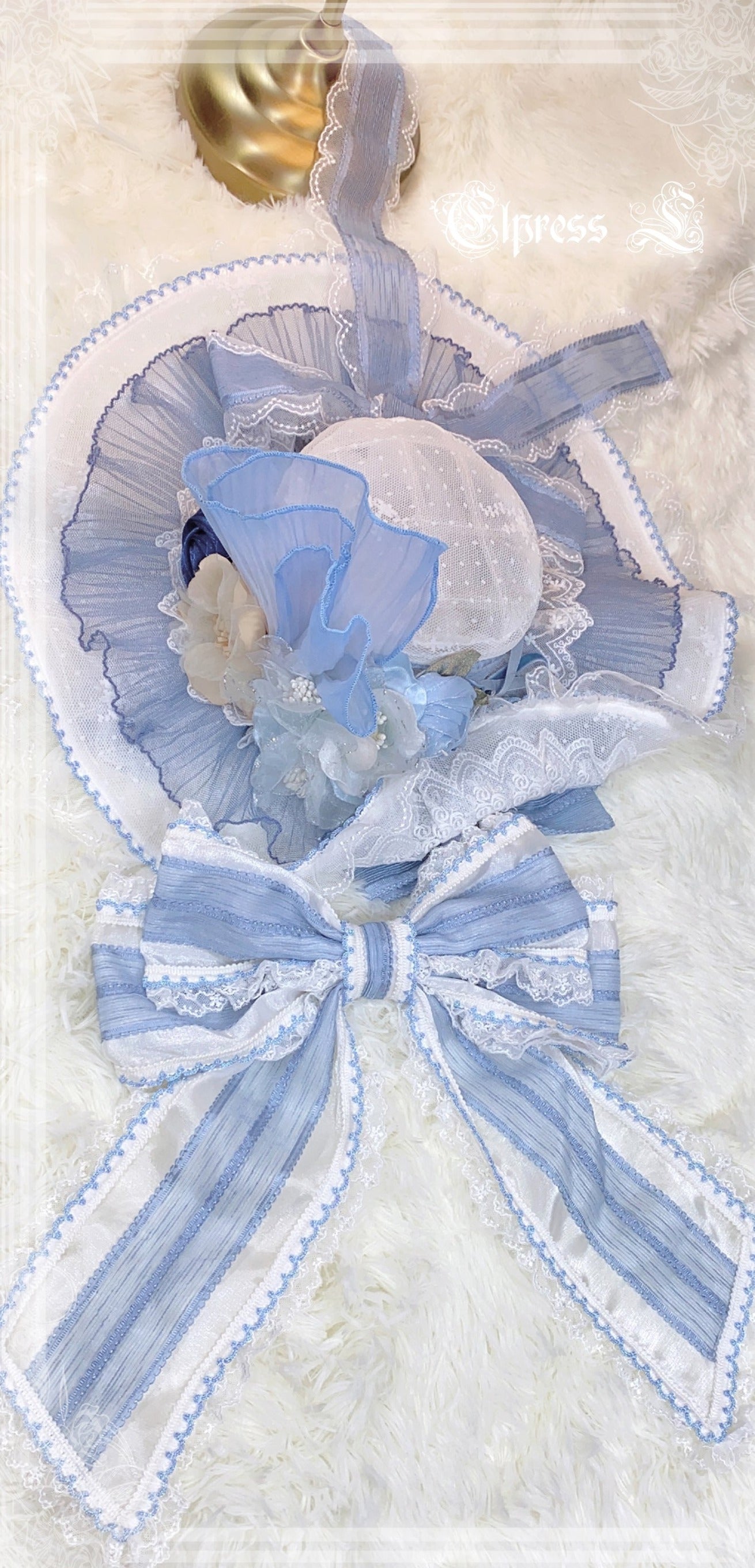[Simultaneous purchase only] Double-flowered Rose Princess hat and corsage