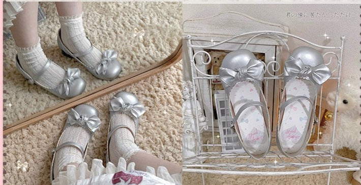 Lolita shoes 8 colors strap shoes with ribbon 4.5 cm heel