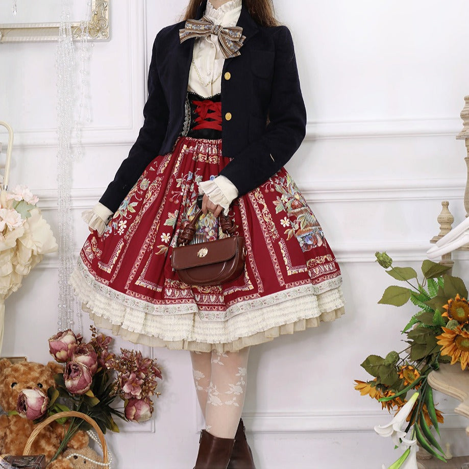 【予約販売】バイエルンの少女 カントリー風ジャンパースカート［ショートタイプ］