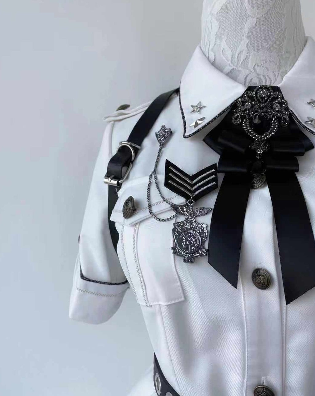 [Pre-order] Military Lolita Dark Gothic Short Sleeve Dress