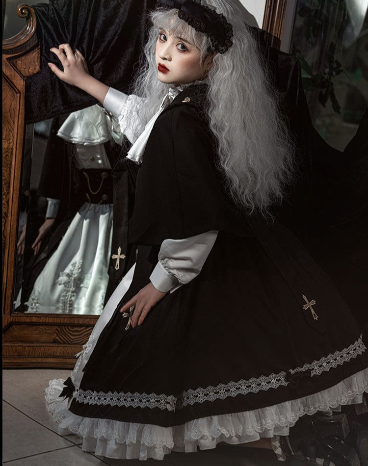 [Pre-order] Holy academy Gakuin Gothic Lolita skirt and cape setup 
