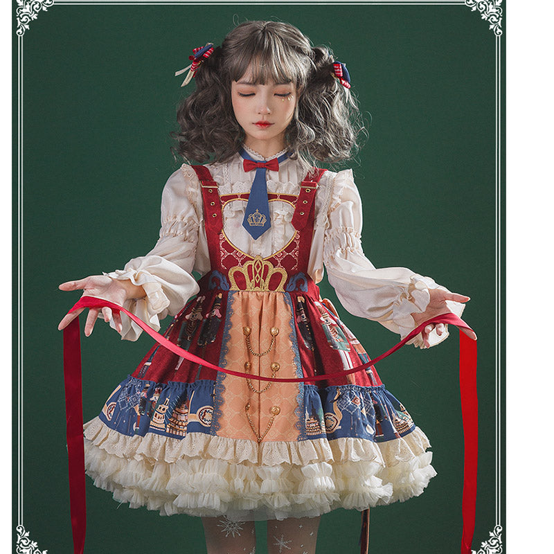 【予約販売】くるみ割り人形のクリスマスロリータジャンパースカート　お正月ロリータ