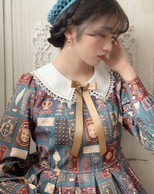 Book of Magic printed dress