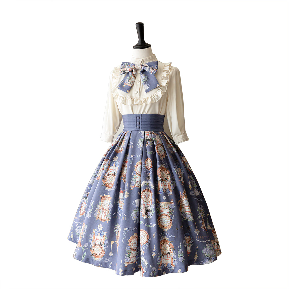 Eternal Echo Classical half-sleeve ribbon tie blouse [20% off when buying together]