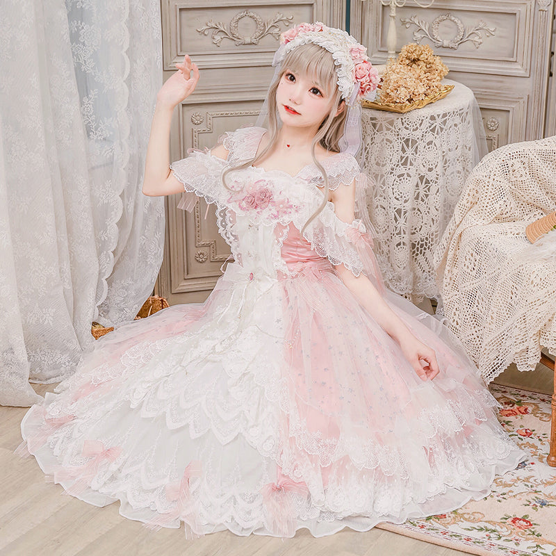 Brilliant Tea Party lace and ruffle princess dress