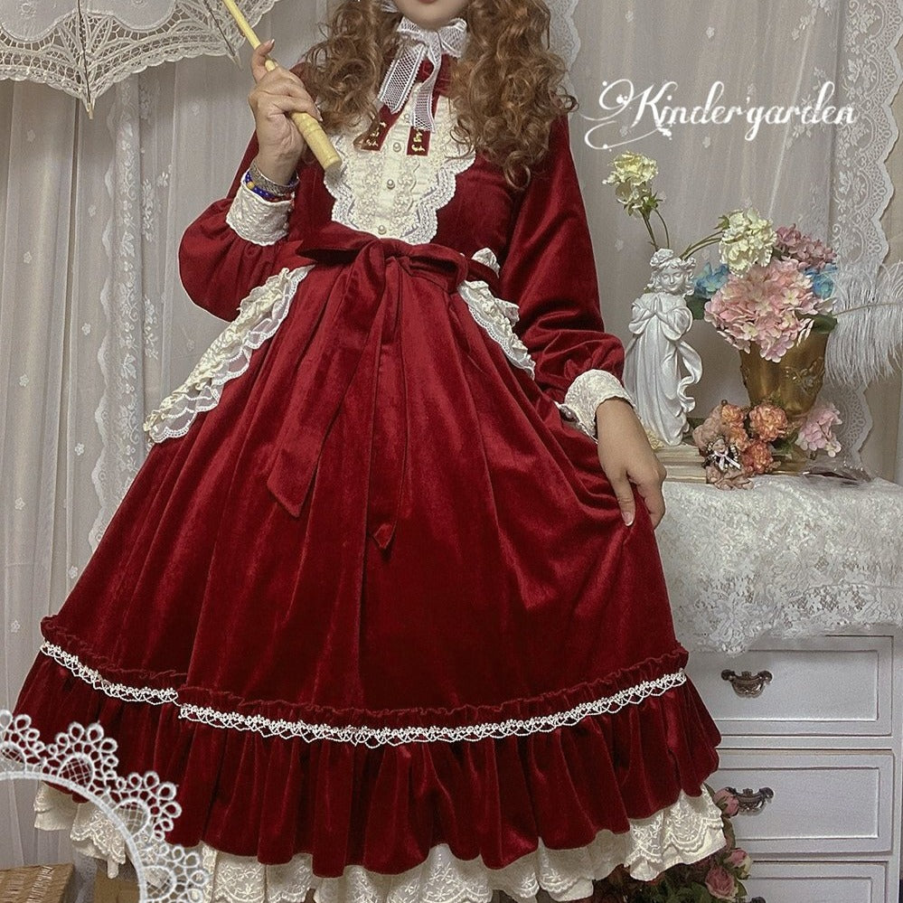 [Pre-order] British Classical Lolita Velvet Dress