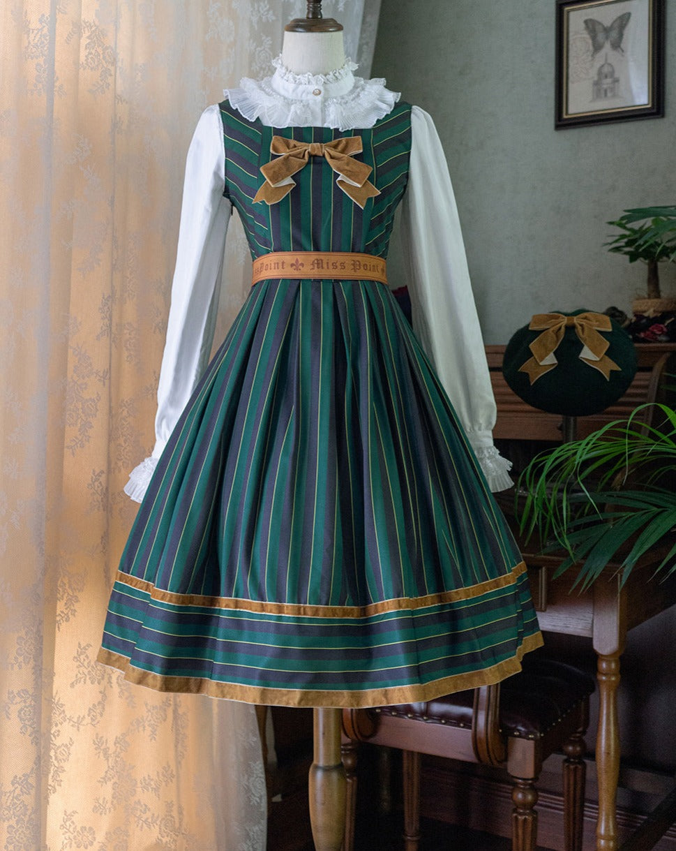 Gothic Lolita Vertical Striped Jumper Skirt of Lord Nobility