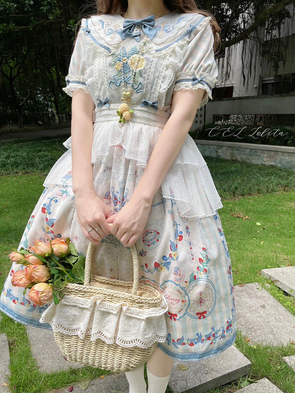 Porcelain Teaparty pastel dress
