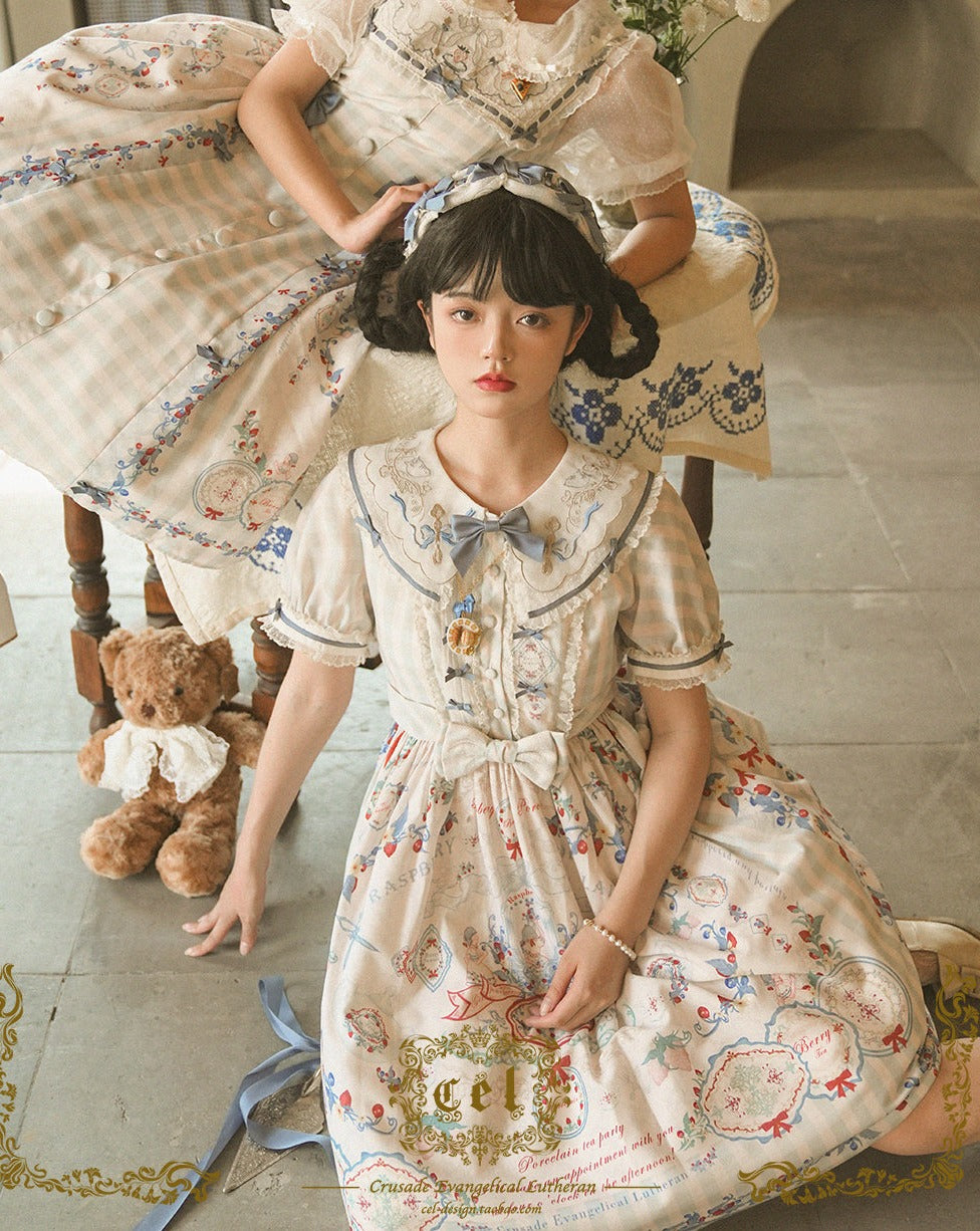 Porcelain Teaparty pastel dress