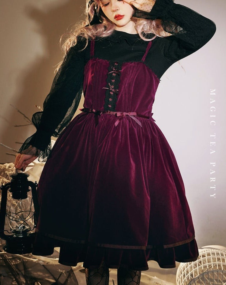 Irene ベルベットジャンパースカート