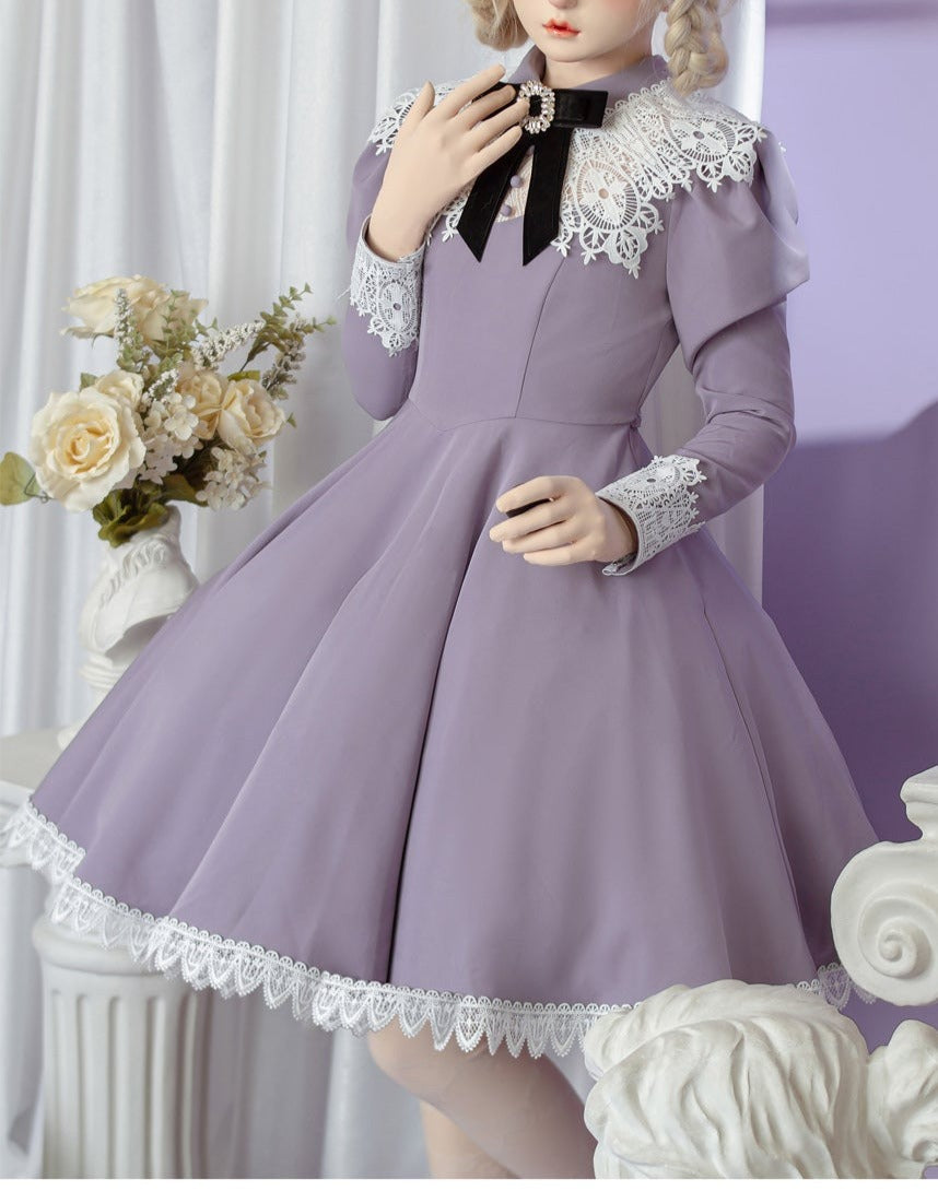 Princess, All the Best Retro Long Sleeve Dress Short Type