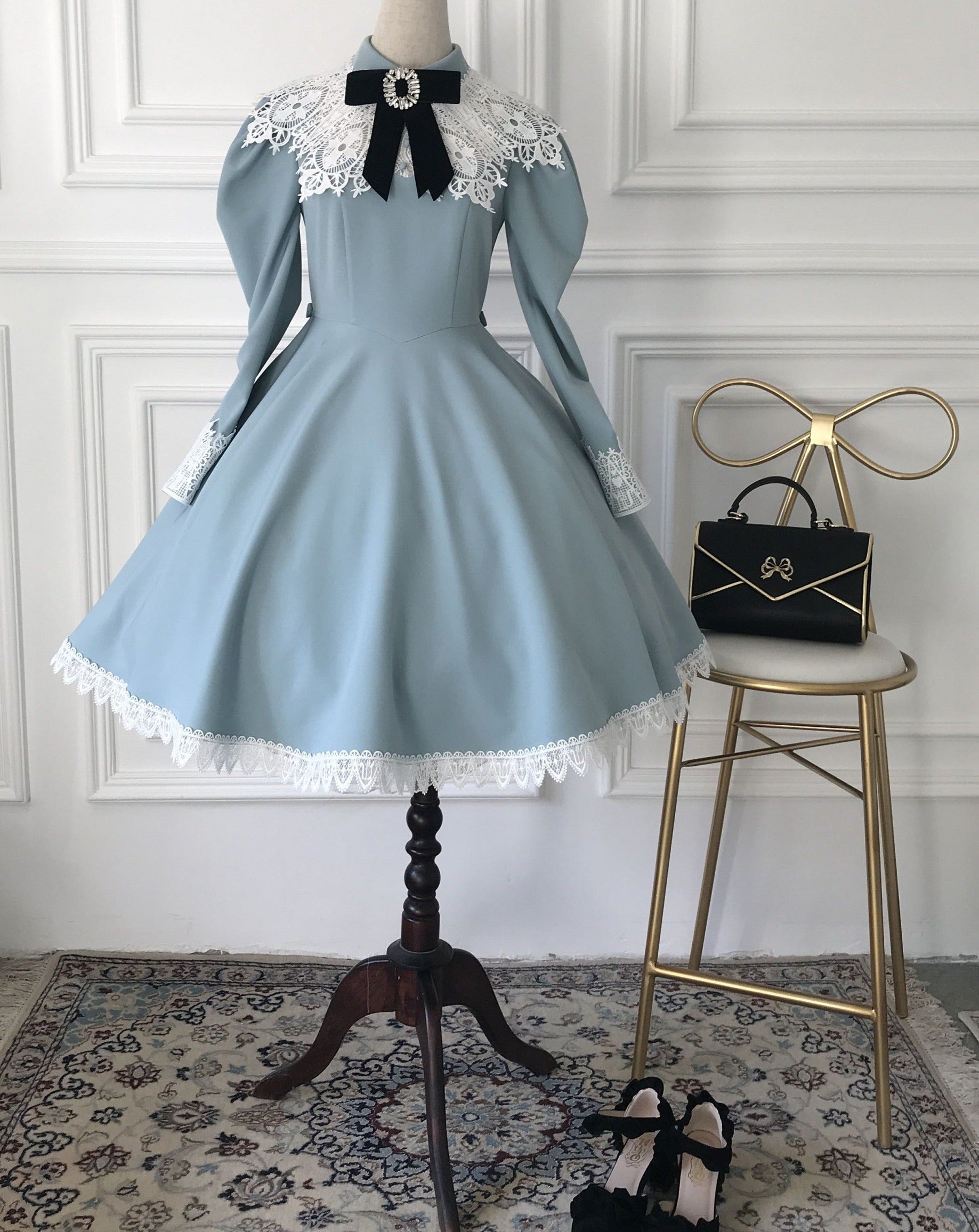 Princess, All the Best Retro Long Sleeve Dress Short Type