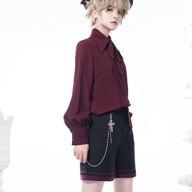 [Pre-order] Ouji Lolita Classical Tie Blouse in 4 Colors