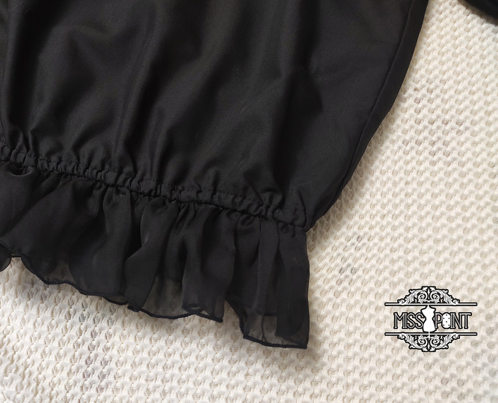 [Pre-order] Twilight Egyptian Lolita Sheer Embroidered Blouse
