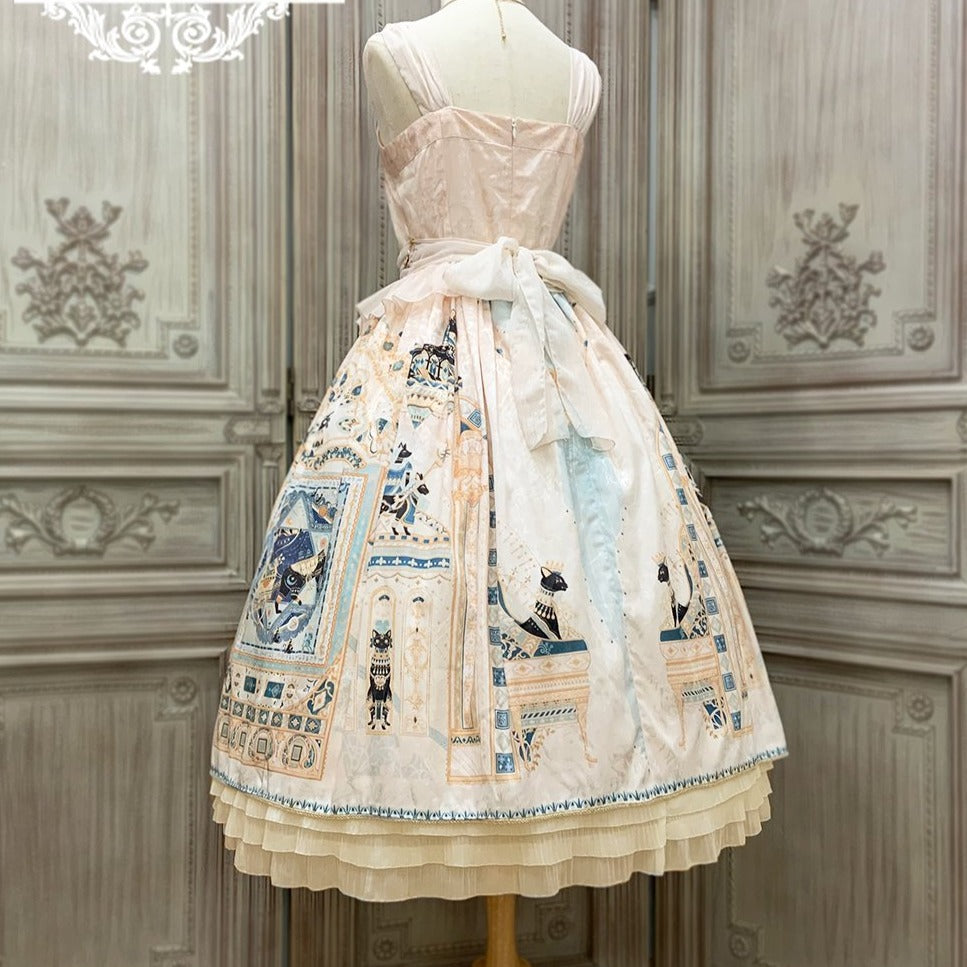 Twilight Egyptian Lolita Jumper Skirt with Luxurious Shawl