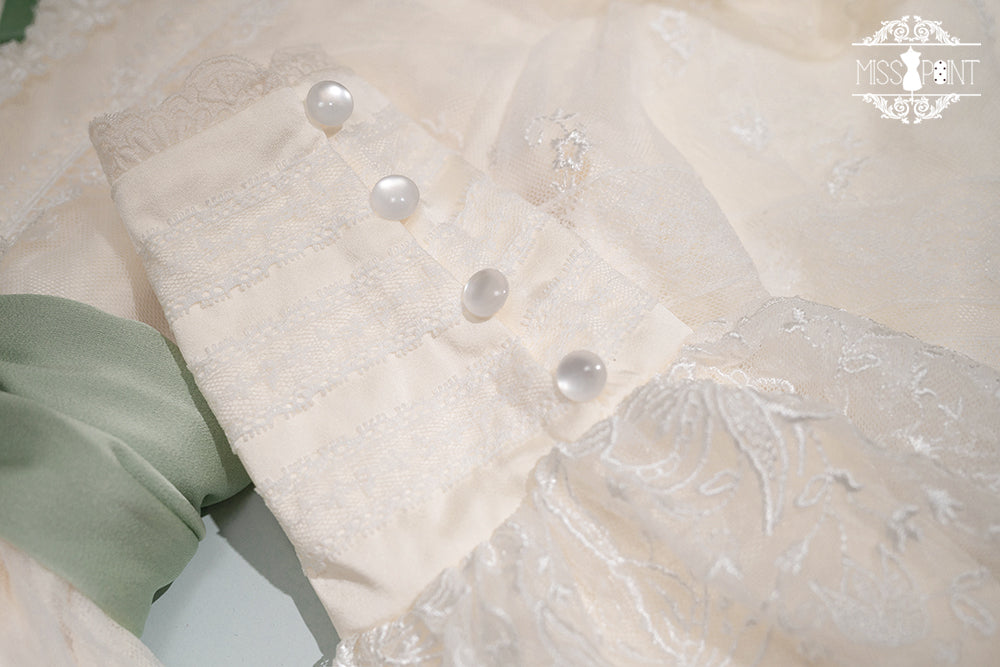 【予約販売】鈴蘭の花刺繍 オープンスカート エレガントドレス