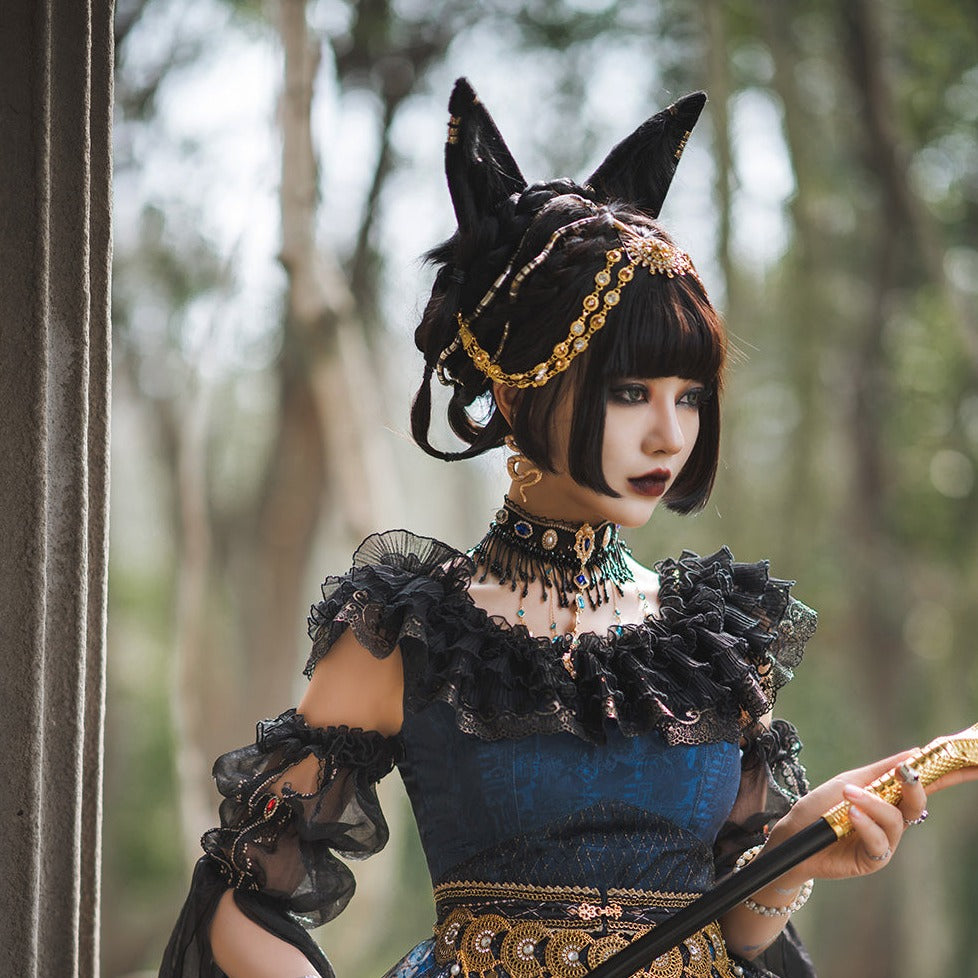 [Simultaneous purchase only] Twilight Egyptian Lolita Anubis ear headband