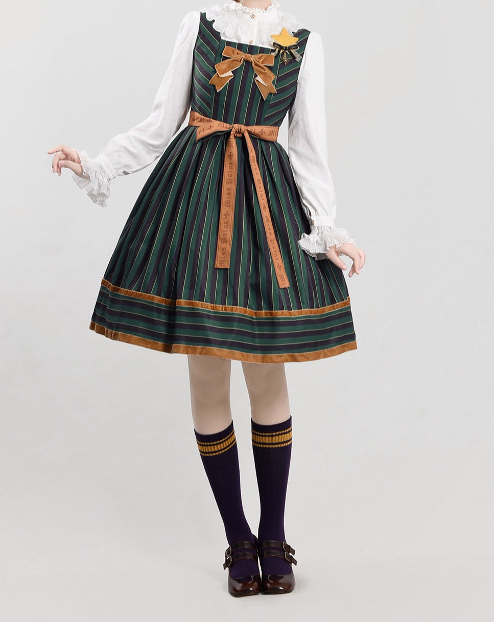 Gothic Lolita Vertical Striped Jumper Skirt of Lord Nobility