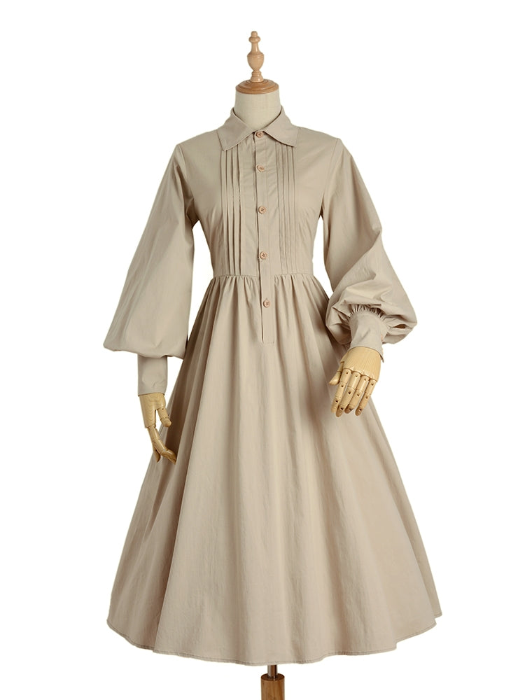 Retro detective dress coat 4-piece set