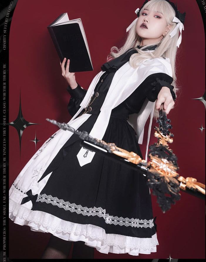 [Pre-order] Holy academy Gakuin Gothic Lolita skirt and cape setup 