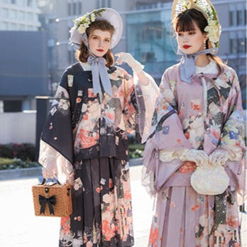 和ロリ苔桃の花咲くエレガント羽織