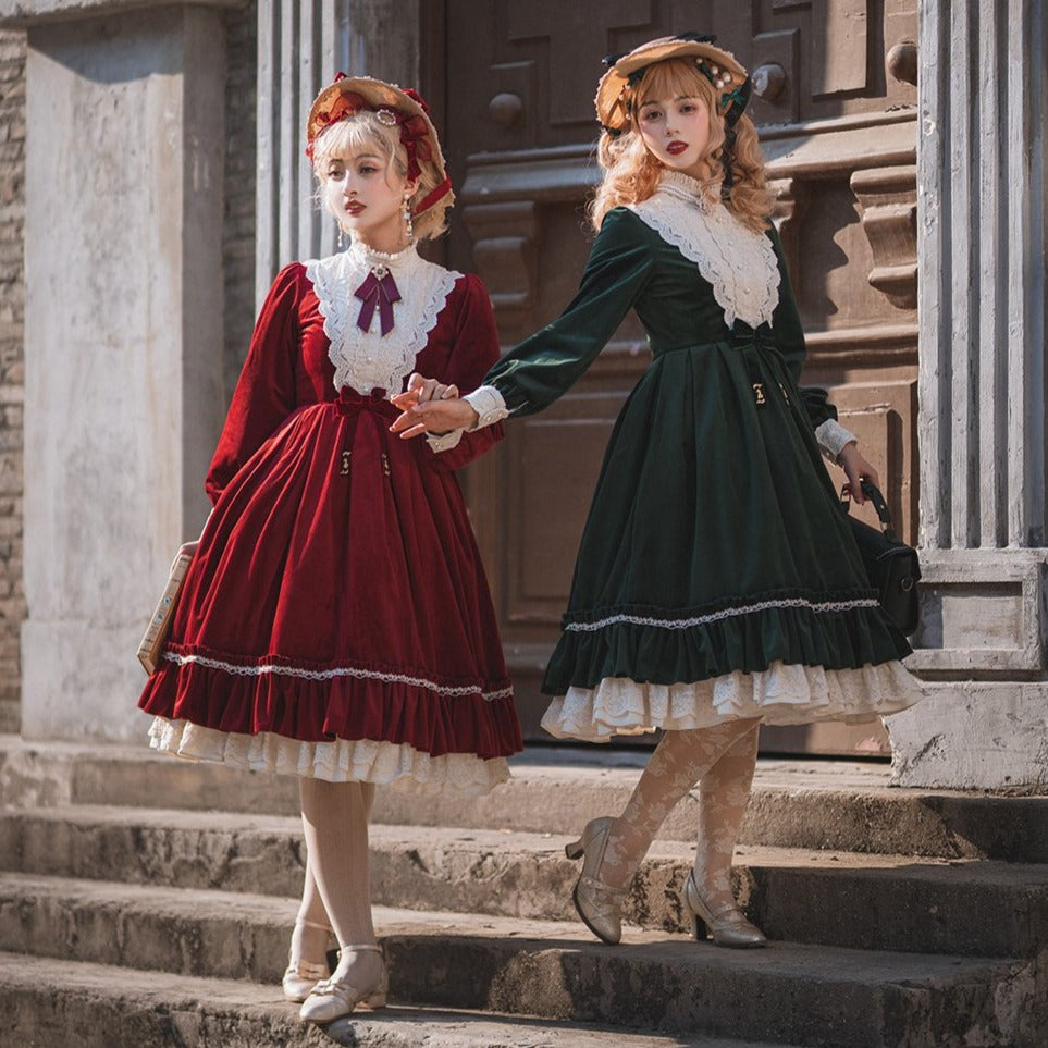[Pre-order] British Classical Lolita Velvet Dress