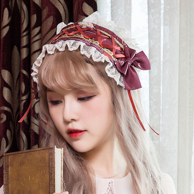 lace and ribbon headdress