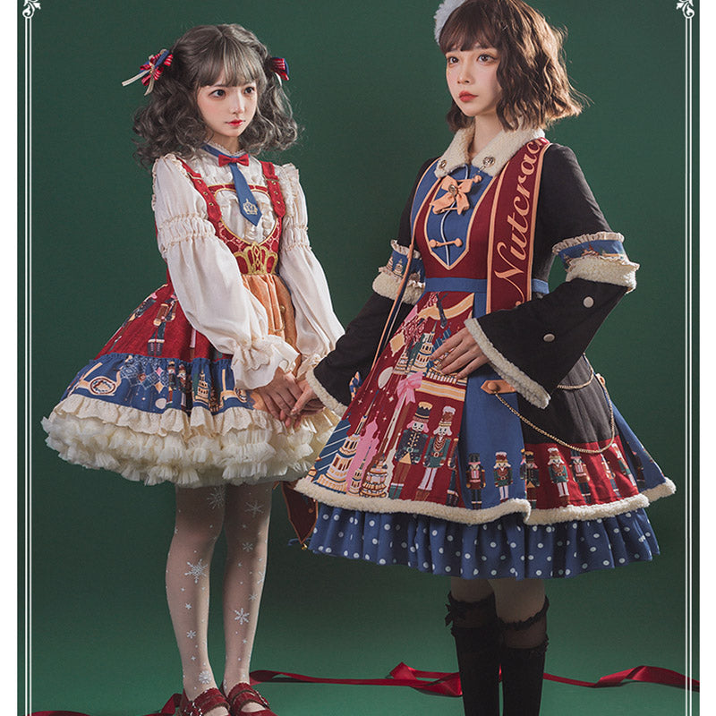 【予約販売】くるみ割り人形のクリスマスロリータジャンパースカート　お正月ロリータ