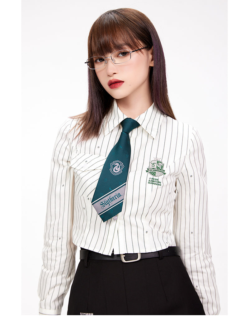 Hogwarts School of Witchcraft and Wizardry Short Length Striped Blouse