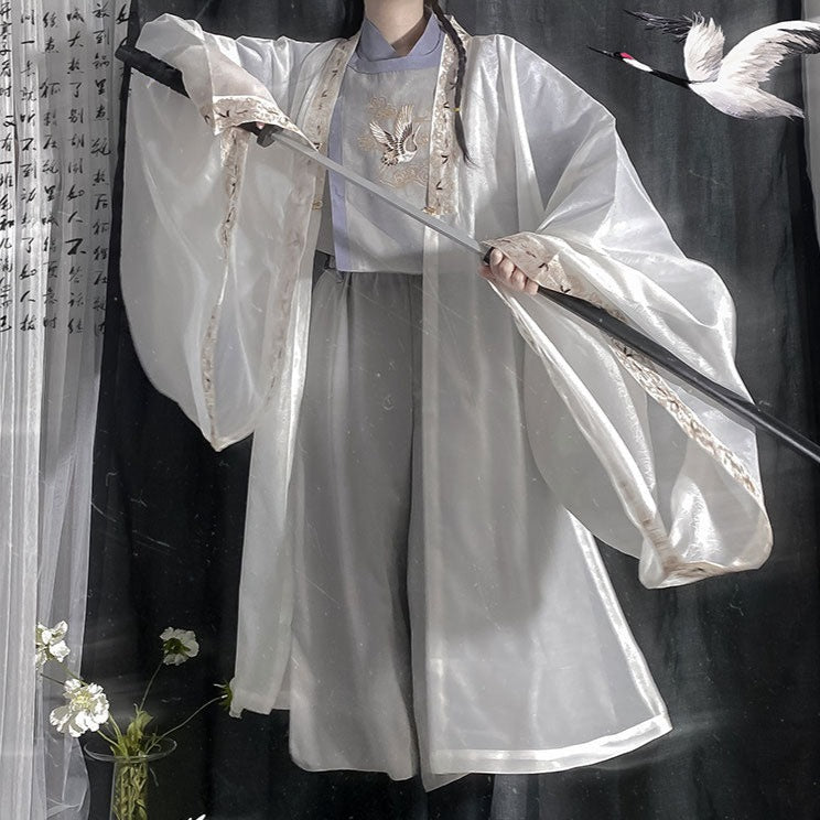 Prince style Crane embroidered flower loli haori