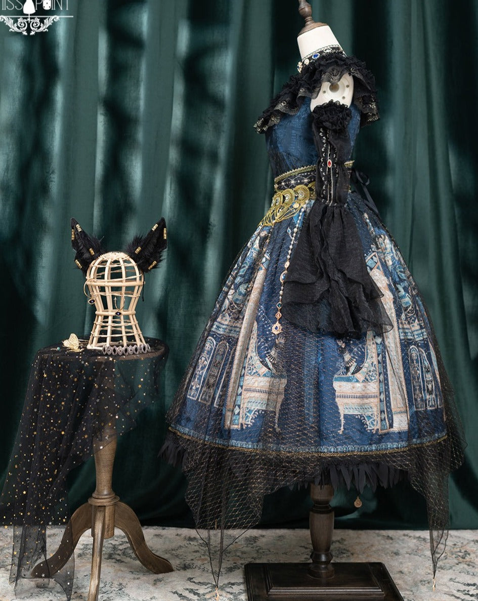 [Pre-order] Twilight Egyptian Lolita Frill Jumper Skirt