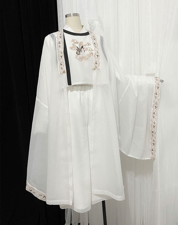 Prince style Crane embroidered flower loli haori