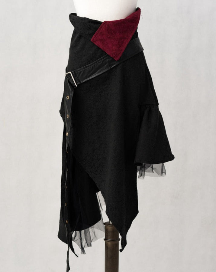 Oath in Black Military Lolita Skirt