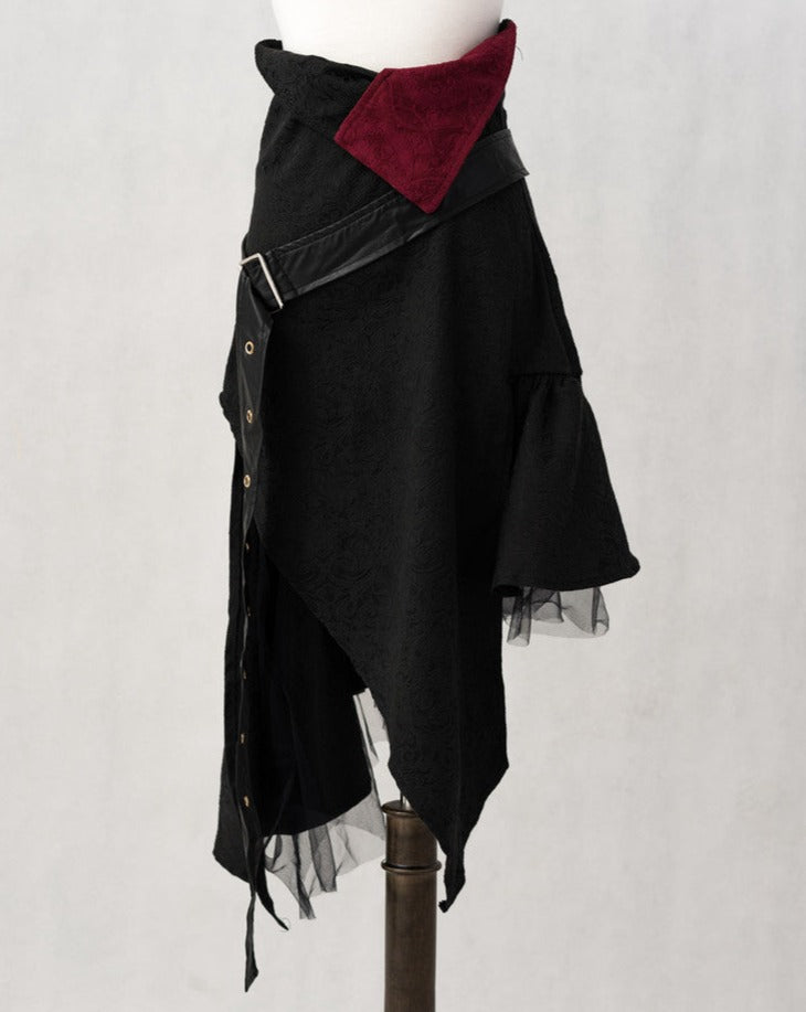 Oath in Black Military Lolita Skirt