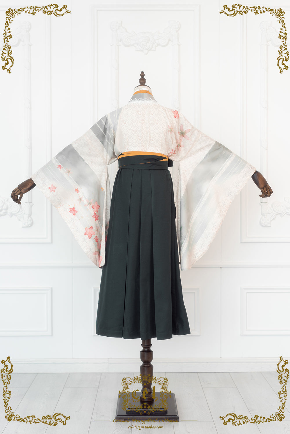 Japanese-style print and lace kimono-style tops [20% off when purchased together]