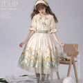 Kimono style dress with Japanese style maid apron