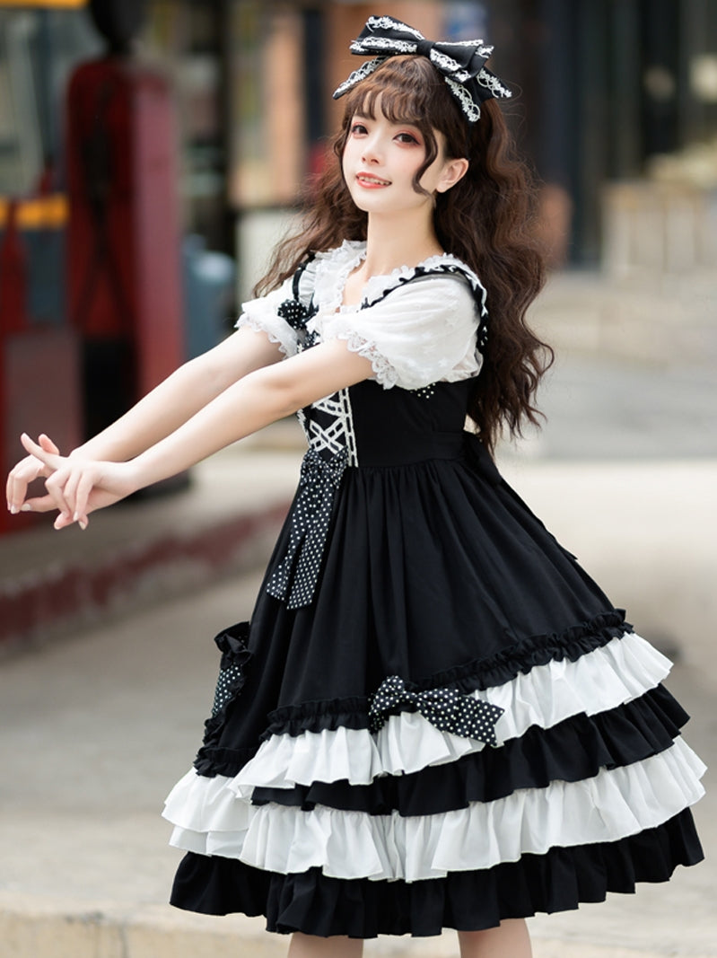 Spicy Monochrome Lolita Jumper Skirt
