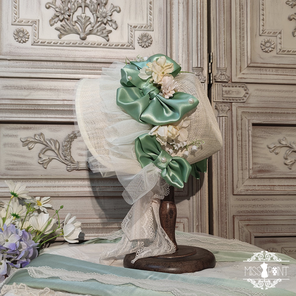 [Simultaneous purchase only] Suzuran flower embroidery bonnet, hat, headband