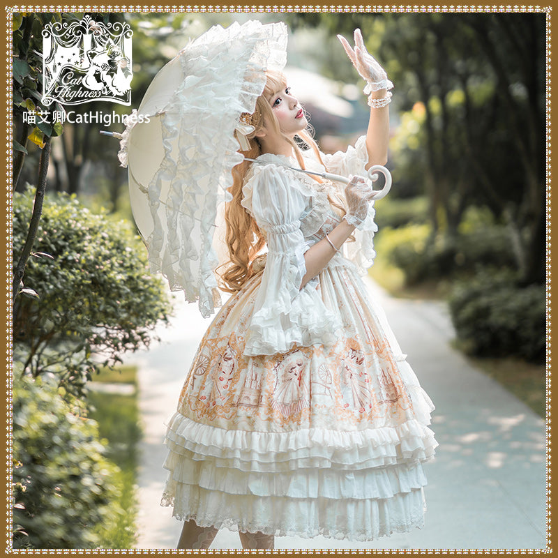 ronron / Grape Moonling ジャンパースカート 桃色｜ピンク系の