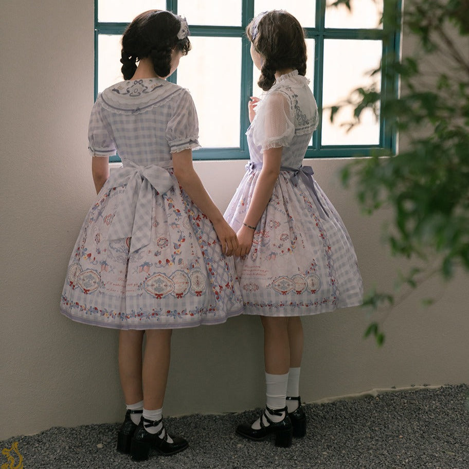 Porcelain Teaparty pastel dress